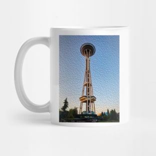 Space Needle (digital oil) Mug